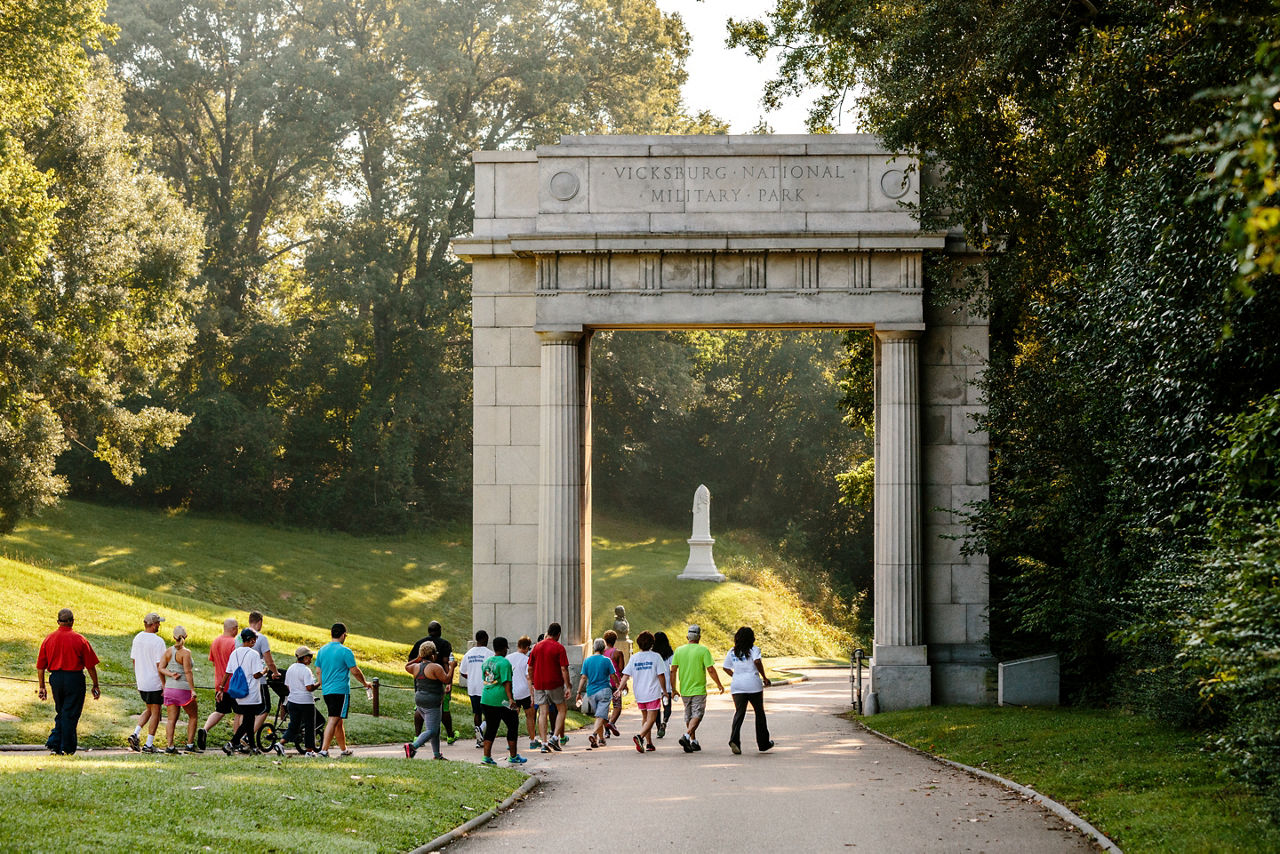 Vicksburg, MS - August 5, 2017 - The "Walk With a Doc" event at Vicksburg National Military Park.