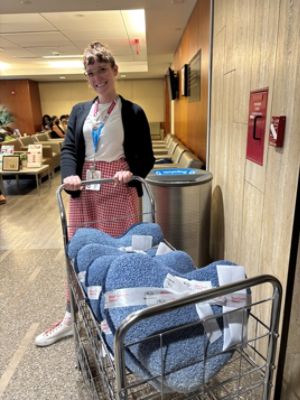 Delivering Subaru Loves to Care Blankets to Mt. Sinai 