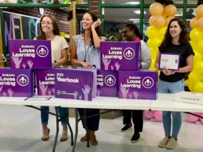 Dulles Subaru surprises teachers at Evergreen Mill Elementary