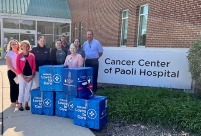 Rafferty Subaru and Leukemia & Lymphoma Deliver Comfort to The Cancer Center of Paoli Hospital 