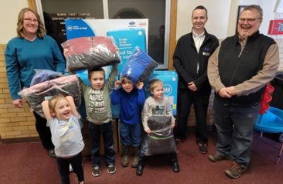 Warm winter coats delivered