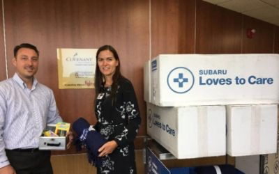 Delivery of Blankets to Covenant Cancer Center 