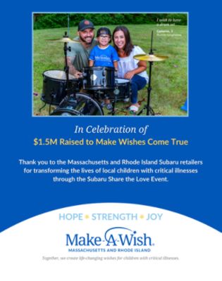 $1.5M raised for Make-A-Wish Massachusetts and Rhode Island
