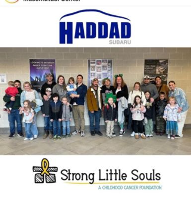 Haddad Subaru sends 5 families affected by pediatric cancer to Disney on Ice. 