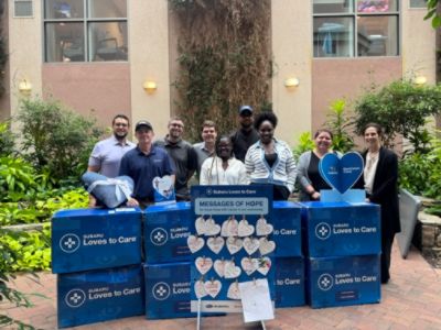 Subaru Stamford Brings Comfort and Hope to Families at Stamford Hospital Bennett Cancer Center