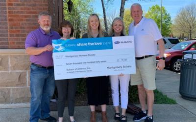 Montgomery Subaru Continues to Help Homeless pets