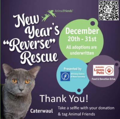 Animal Friends/ New Year's "Reverse" Rescue