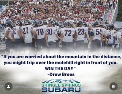 Shingle Springs Subaru supports ORHS Football!