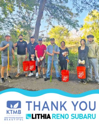Lithia Reno Subaru Volunteers at KTMB's Truckee River Cleanup 2025