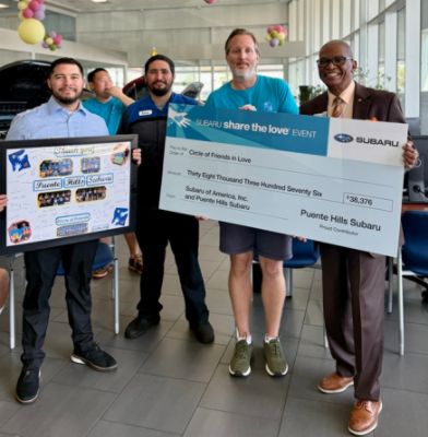 Subaru Share the Love Hometown Charity Circle of Friends Donation Check Presentation 2026