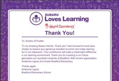 Donation Impact Story