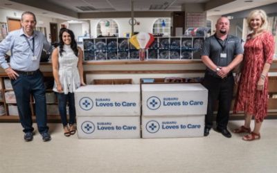 Subaru & LLS Deliver Blankets to Patients 