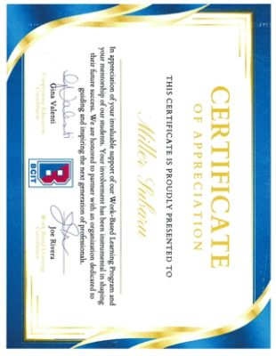 Burlington County Institute of Technology - Work Based Learning