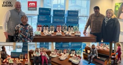 Fox Subaru Donates Shoes and Socks to our children!!!