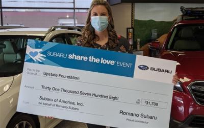 Romano Subaru Shares the Love-Upstate Foundation