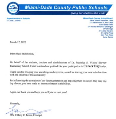 Career Day: Giving our Students the World