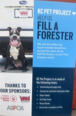 Van Subaru “Fills the Forester” of Shelter Wish items for KC Pet Project