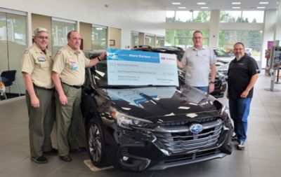 Subaru Share the Love Donation to Boy Scouts of America - Chief Cornplanter Council