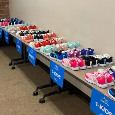 New year, new shoes for 132 kids thanks to Garavel Subaru and Operation Warm!