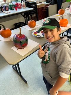 Pumpkin Decorating with the Fletcher Elementary School