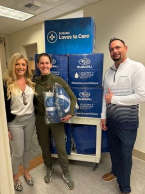 Subaru Loves To Care - Pillows & Blankets for Cancer Patients