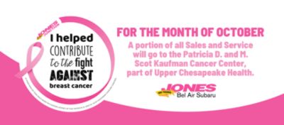 Bel Air Subaru Supports the Kaufman Cancer Center During Breast Cancer Awareness Month
