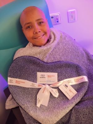 Paul Moak Subaru Loves to Care blanket made my son's day!