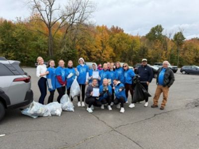 Picking up Litter at Martha Hart Park