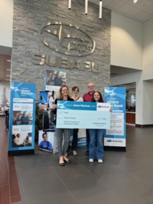 Gustman Subaru Partners with Pillars in Appleton during the Subaru Share the Love Event