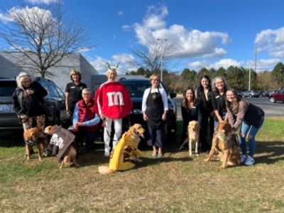 Subaru Dogs at our Dealer Adoption event with Golden Retriever Rescue of Michigan! 