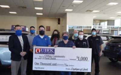 Quirk Subaru Employees Donate To Food Security
