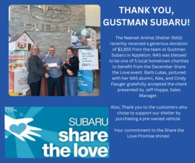 Gustman Subaru Truly does Share the Love!