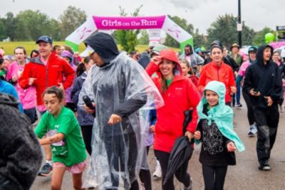 Girls on the Run Utah 5K Race in the Rain - Mark Miller Subaru Adding Sunshine