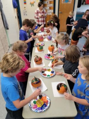 Pumpkin Decorating with the Fletcher Elementary School