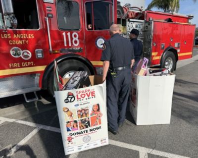 ABC7, Los Angeles County Firefighters Spark of Love Toy Drive 2025