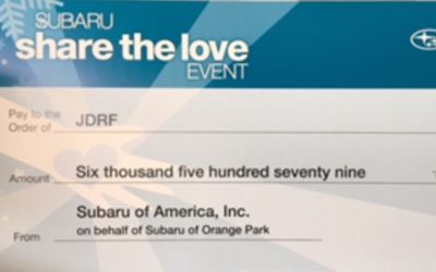 Subaru of Orange Park JDRF Donation