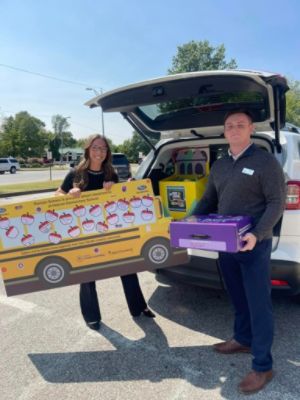 Driving Education Forward: Romain Subaru Donates Supplies to Hebron Elementary
