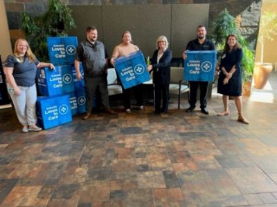 Lots of Blankets for Portsmouth Regional Hospital Patients