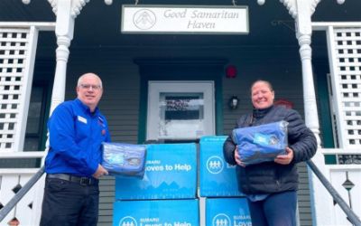 A wonderful donation of warm blankets!