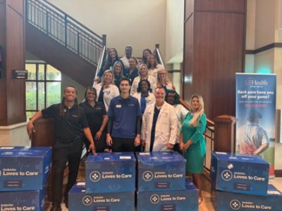 Sharing Comfort at UF Health Spanish Plaines Hospital!  Villages Subaru