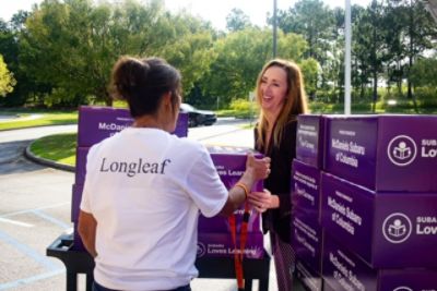 Morale at Longleaf Middle! Thanks Subaru!