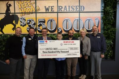Capitol Subaru Employees raise $350,000 for the United Way of the Mid-Willamette Valley
