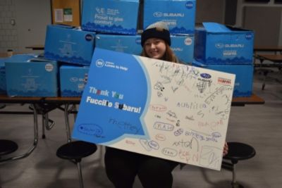 FUCCILLO SUBARU DONATES SHOES AND SOCKS