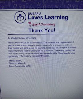 How we will use our classroom donations!
