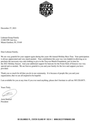 Buzz Box Holiday Toy Drive