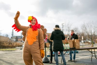 Helping our community with Thanksgiving groceries!