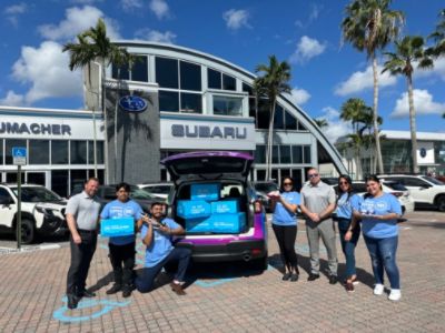 Schumacher Subaru of West Palm Donates Brand-New Shoes and Socks to Children in Our Community