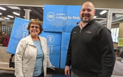 Subaru Blankets given at 2021 Winter Warm Up event