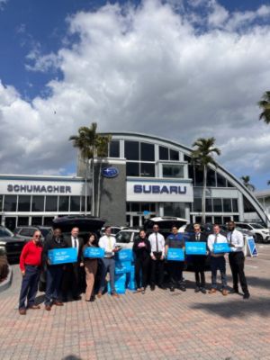 Schumacher Subaru Shoe Donation Event