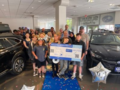 Thrills for Hudson start at Subaru of Portland!